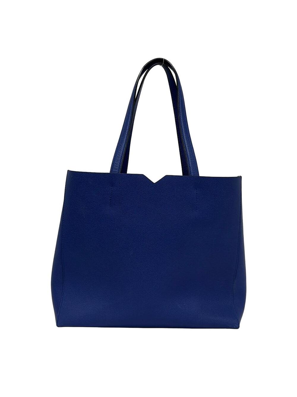 Valextra V-Line Blue Leather N****** #340591V56B